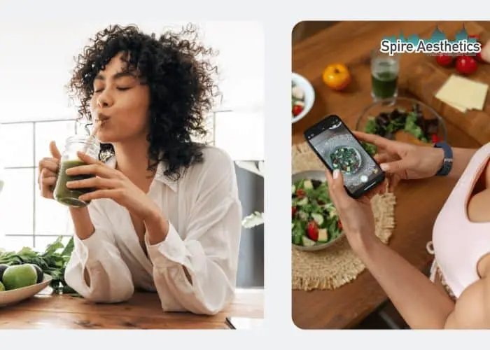 Image of woman looking into her diet and fat freezing Ruislip to improve her health